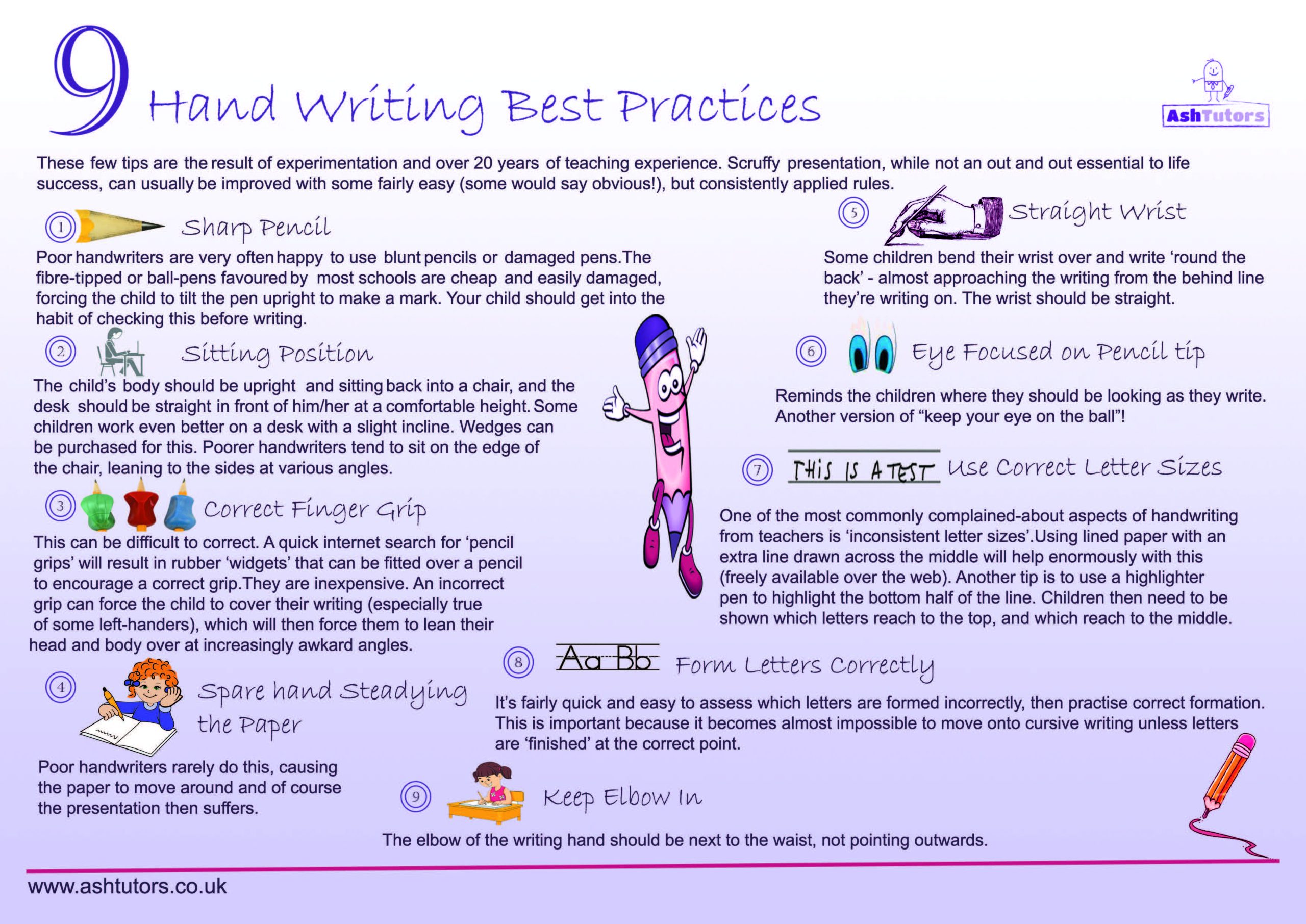 9 Best Handwriting Tips Infographic Learning Success 9 Best Handwriting Tips Infographic Learning Success